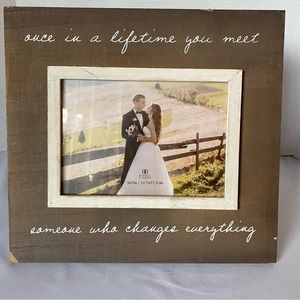 Beautiful rustic |tan brown| Wedding frame|